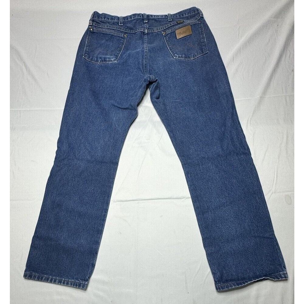 Wrangler Men's 13MWZ Regular Fit Straight Leg Western Blue Jeans - Size 38x30.5 - Picture 2 of 6
